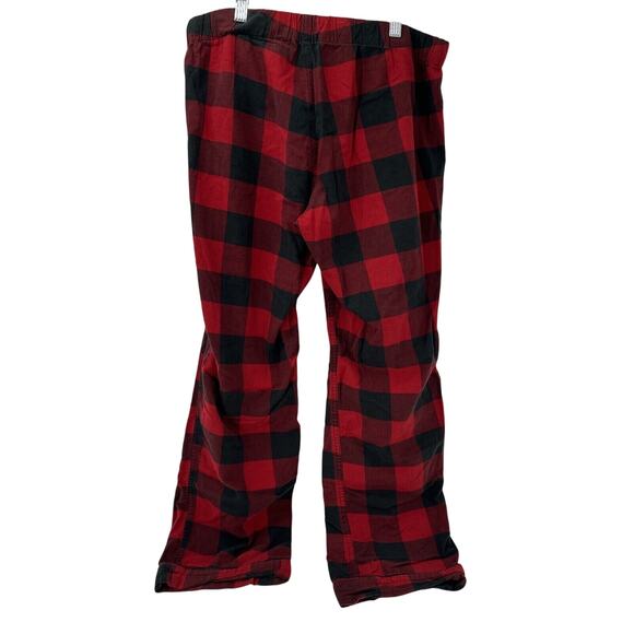 J Crew Pajama Pants Womens Medium Cotton Flannel Red Black Buffalo Plaid - Picture 3 of 7